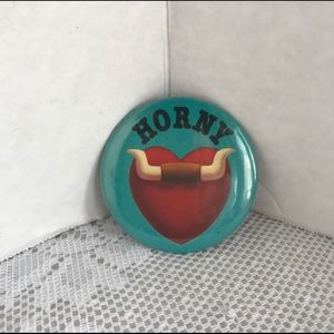 Horny Pinback Button